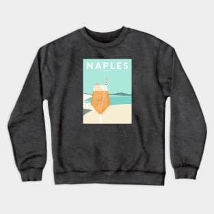 Naples, Italy Travel Poster Crewneck Sweatshirt